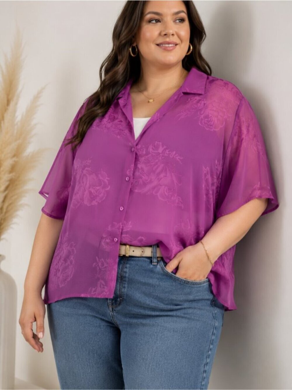 Penningtons Sheer Floral Blouse